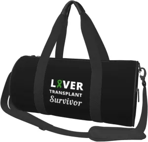 Liver Transplant Survivor Convertible Garment Bag with Shoulder Strap, Carry on Garment Duffel Bag for Men Women - Rolling Foldable for Travel Luggage Bags (Black)