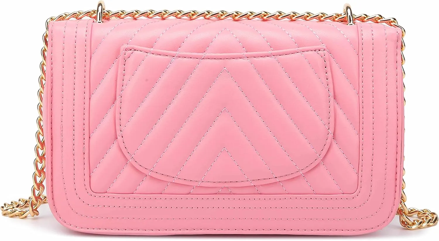 lola mae Crossbody Bags for Women Fashion Quilted Shoulder purse with Convertible Chain Strap Classic Satchel Handbag