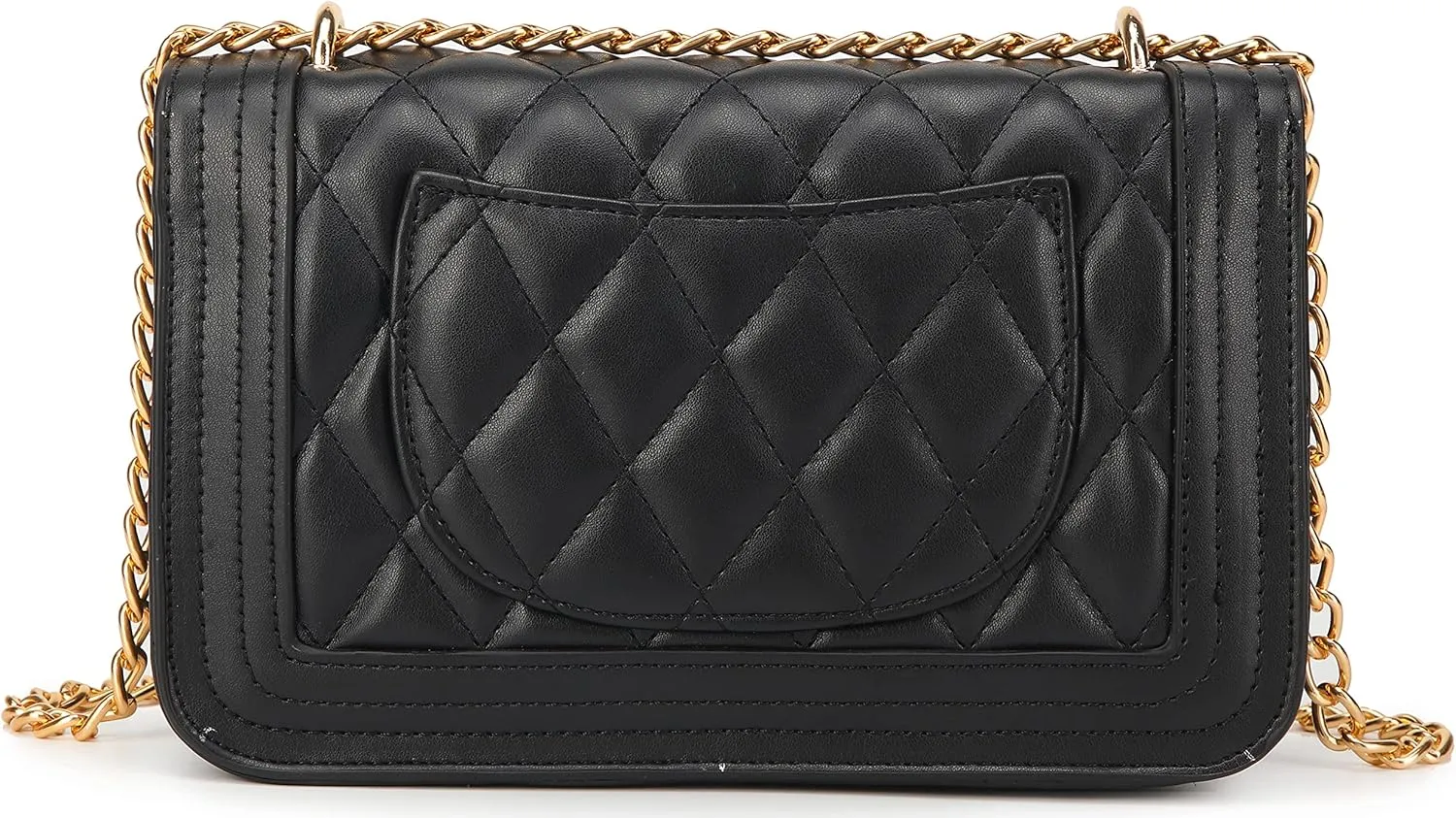 lola mae Crossbody Bags for Women Fashion Quilted Shoulder purse with Convertible Chain Strap Classic Satchel Handbag