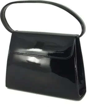 LONI Clutch Handbag Purse for Women | Shoulder & Top-Handle Grab Handbag | Patent leather Bag for Wedding & Prom