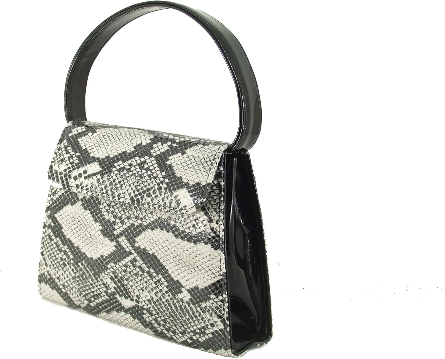 LONI Clutch Handbag Purse for Women | Shoulder & Top-Handle Grab Handbag | Patent leather Bag for Wedding & Prom