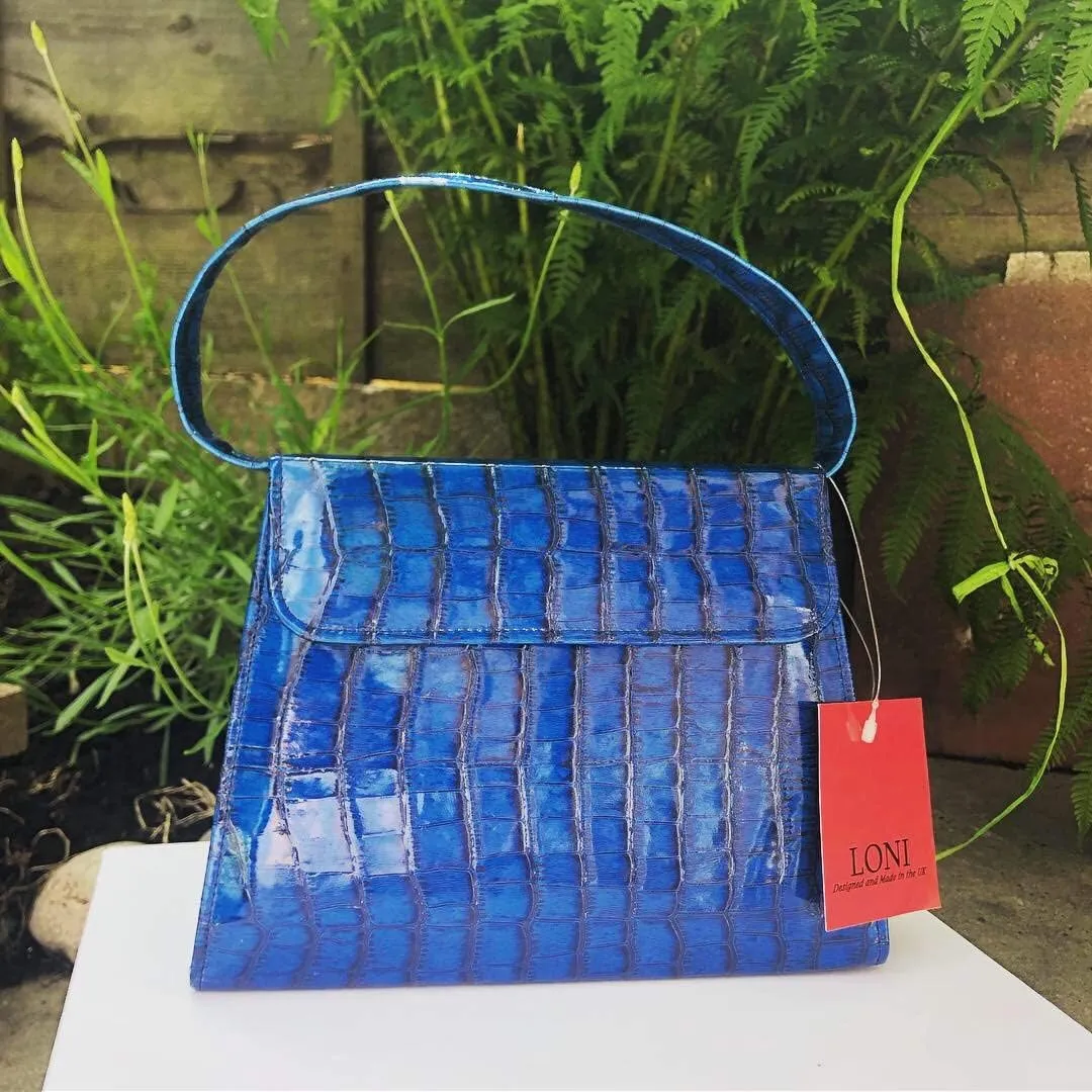 LONI Clutch Handbag Purse for Women | Shoulder & Top-Handle Grab Handbag | Patent leather Bag for Wedding & Prom