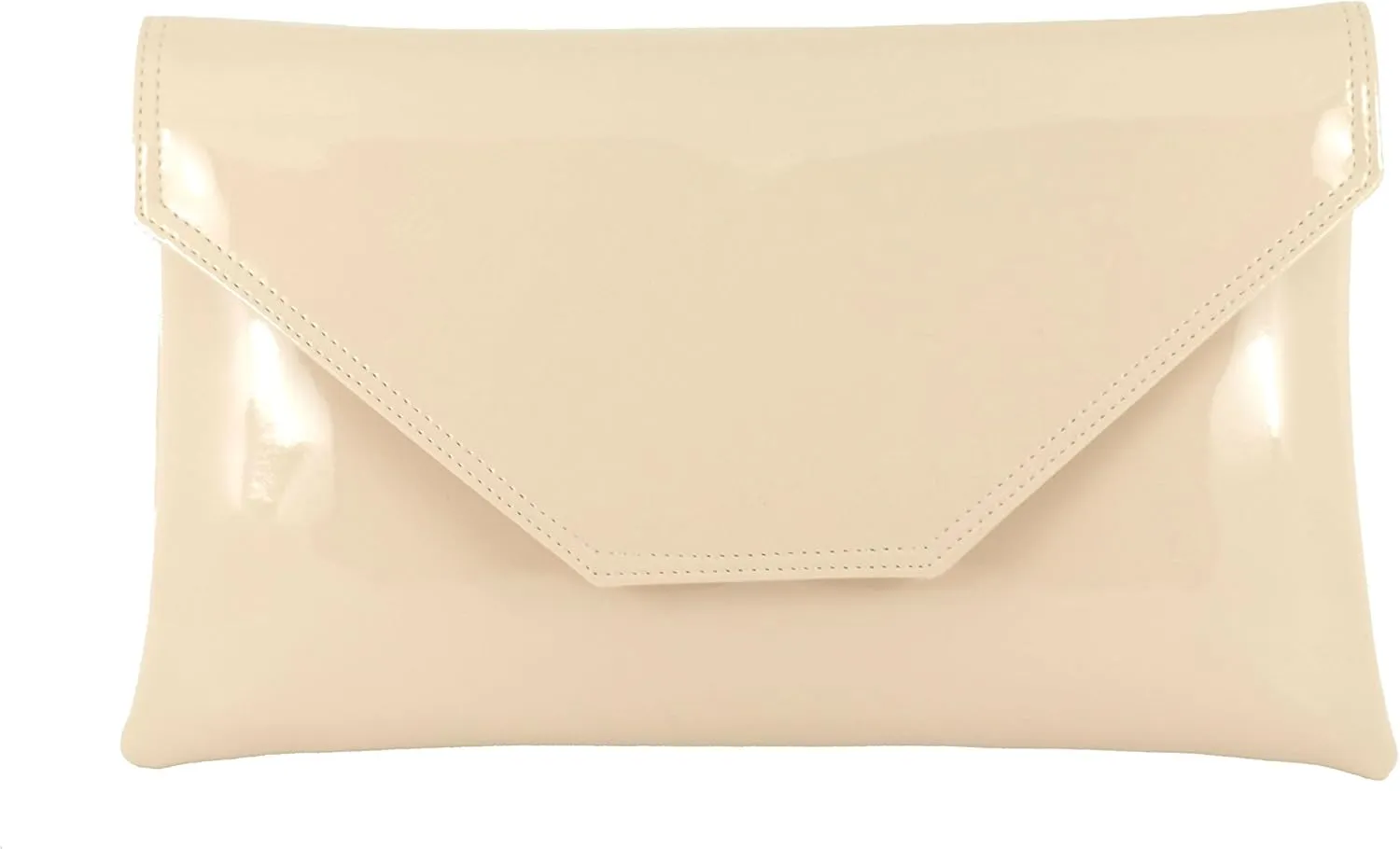 LONI Womens Stylish Large Envelope Patent Clutch Bag/Shoulder Bag Wedding Party Prom Bag