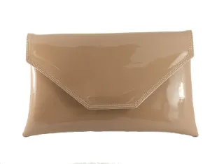 LONI Womens Stylish Large Envelope Patent Clutch Bag/Shoulder Bag Wedding Party Prom Bag
