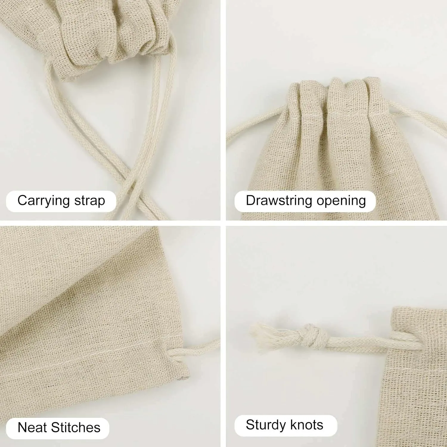 LPSADGF 8 PCS Blue Iceberg Drawstring Gift Bags Reusable Cotton Linen Storage Pouches for Christmas, Weddings, Parties, Favors 4.9"x6.7" Small Burlap Bags