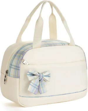 Lunch Bag for Women Men Cute Tote Bags Reusable Insulated Beach Box Case Large Capacity Cooler Purse for Work Picnic Travel Office Camping Handbag School Bookbag for Girls,Teen,College,Student Beige