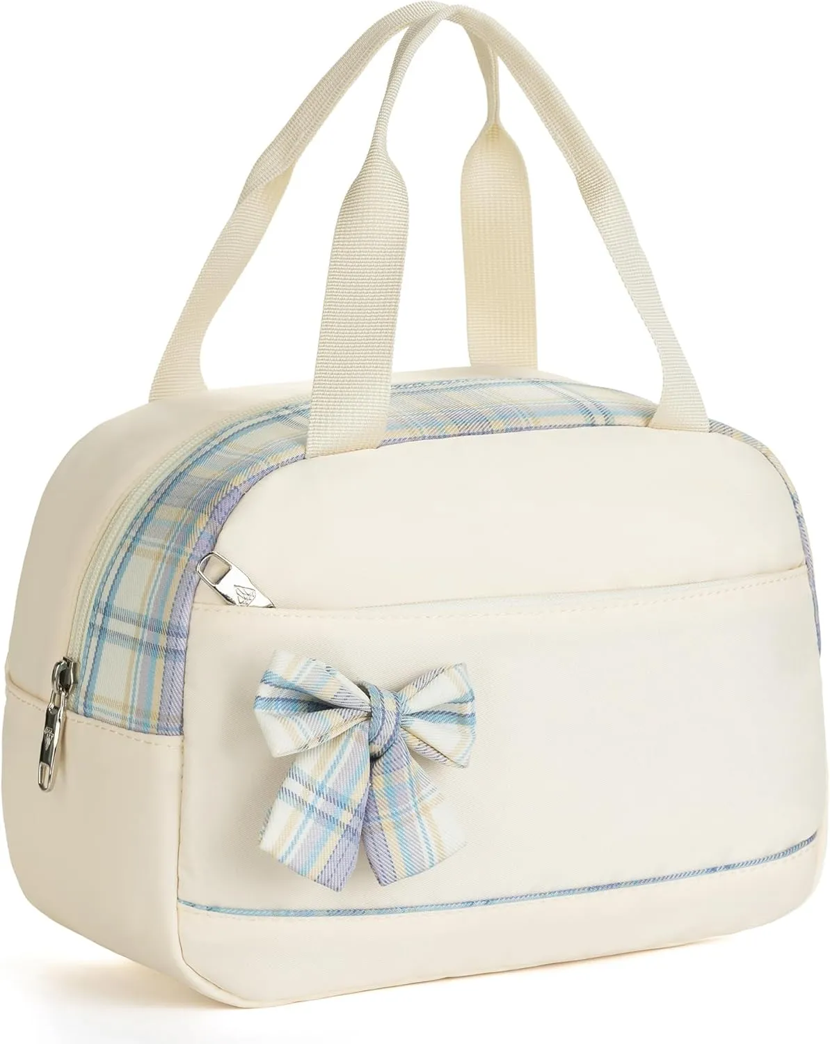 Lunch Bag for Women Men Cute Tote Bags Reusable Insulated Beach Box Case Large Capacity Cooler Purse for Work Picnic Travel Office Camping Handbag School Bookbag for Girls,Teen,College,Student Beige