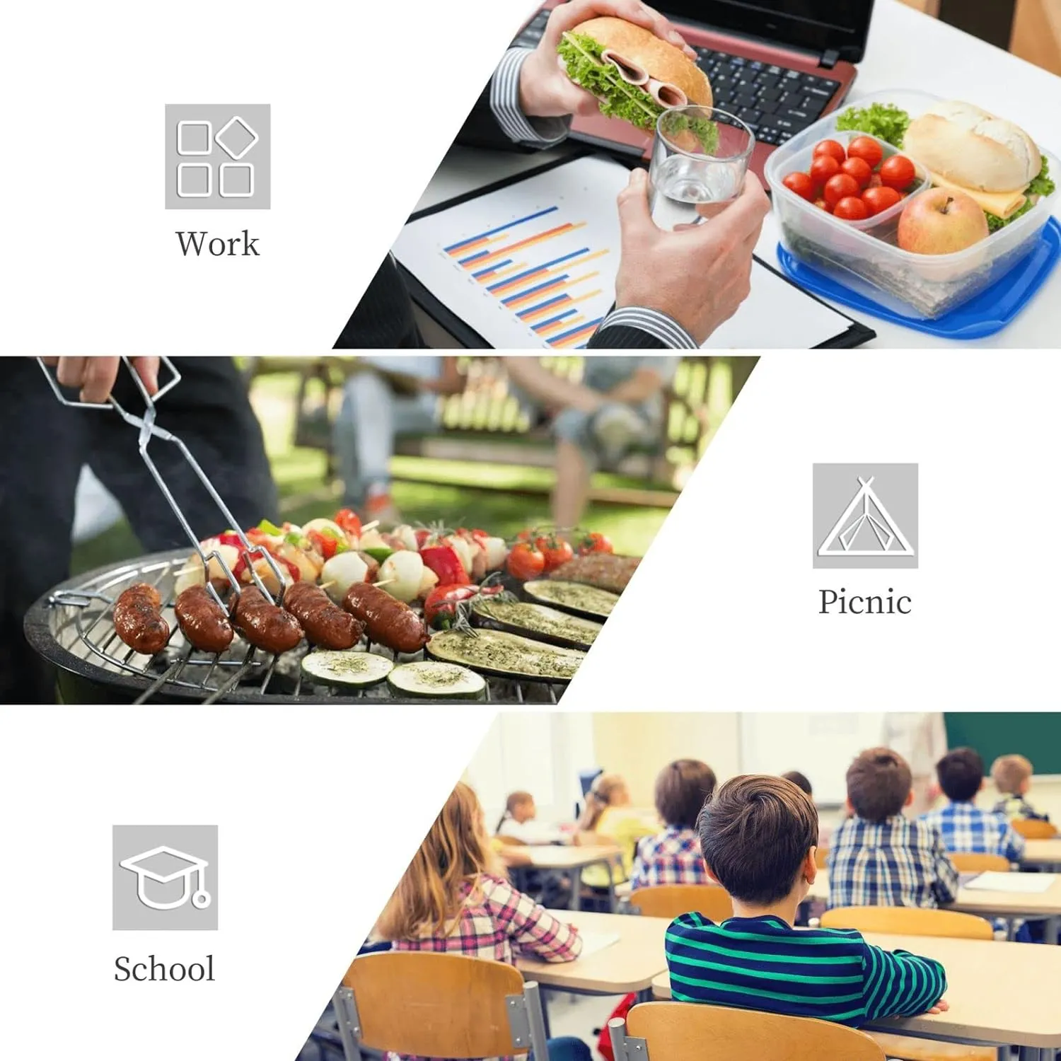Lunch Bag Lunch Box for Women Men Reusable Insulated Lunch Tote Bag Architecture Streets Houses Leakproof Cooler Bag Portable Cooler Lunch Container for Picnic Travel