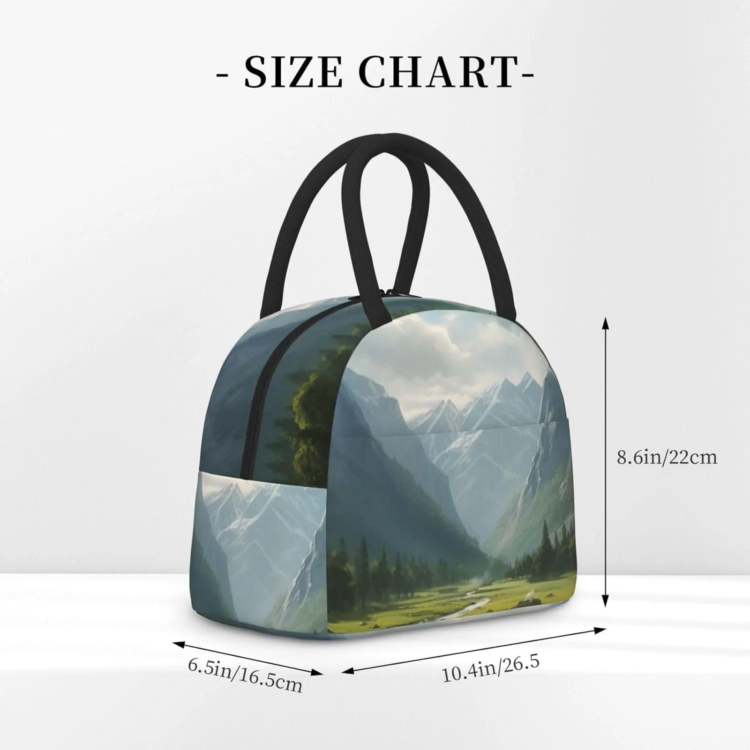 Lunch Bag Lunch Box for Women Men Reusable Insulated Lunch Tote Bag Valley Leakproof Cooler Bag Portable Cooler Lunch Container for Picnic Travel