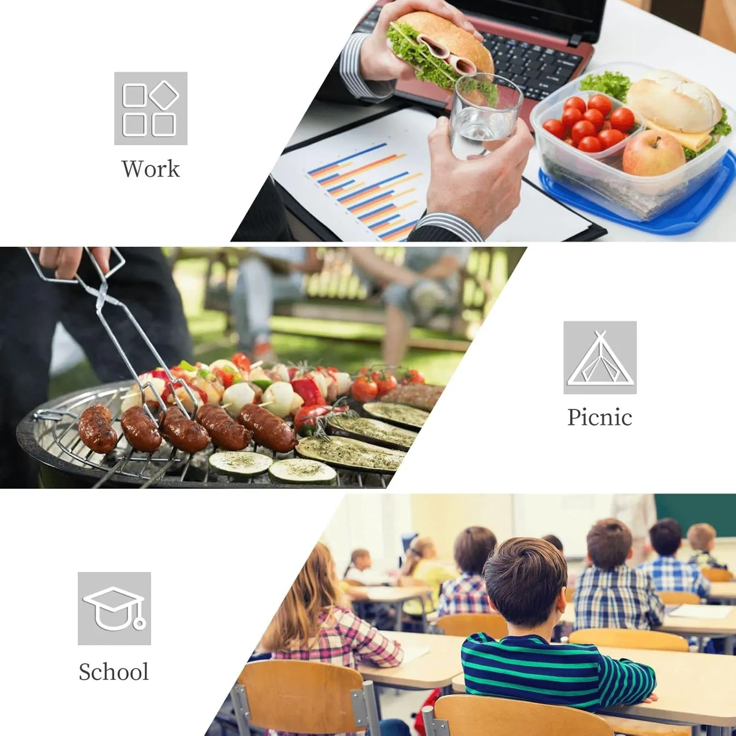 Lunch Bag Lunch Box for Women Men Reusable Insulated Lunch Tote Bag Valley Leakproof Cooler Bag Portable Cooler Lunch Container for Picnic Travel