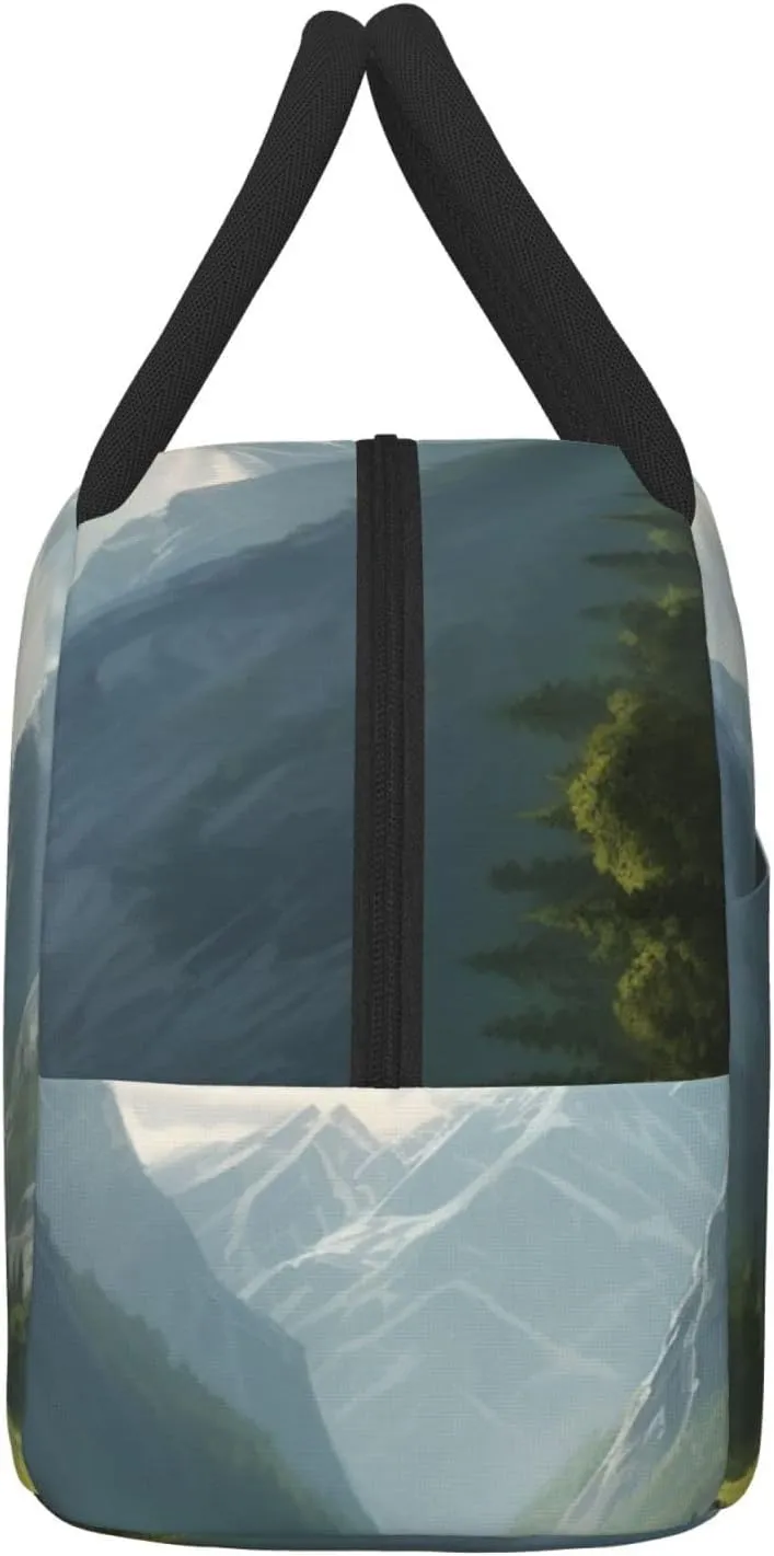 Lunch Bag Lunch Box for Women Men Reusable Insulated Lunch Tote Bag Valley Leakproof Cooler Bag Portable Cooler Lunch Container for Picnic Travel