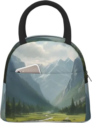 Lunch Bag Lunch Box for Women Men Reusable Insulated Lunch Tote Bag Valley Leakproof Cooler Bag Portable Cooler Lunch Container for Picnic Travel