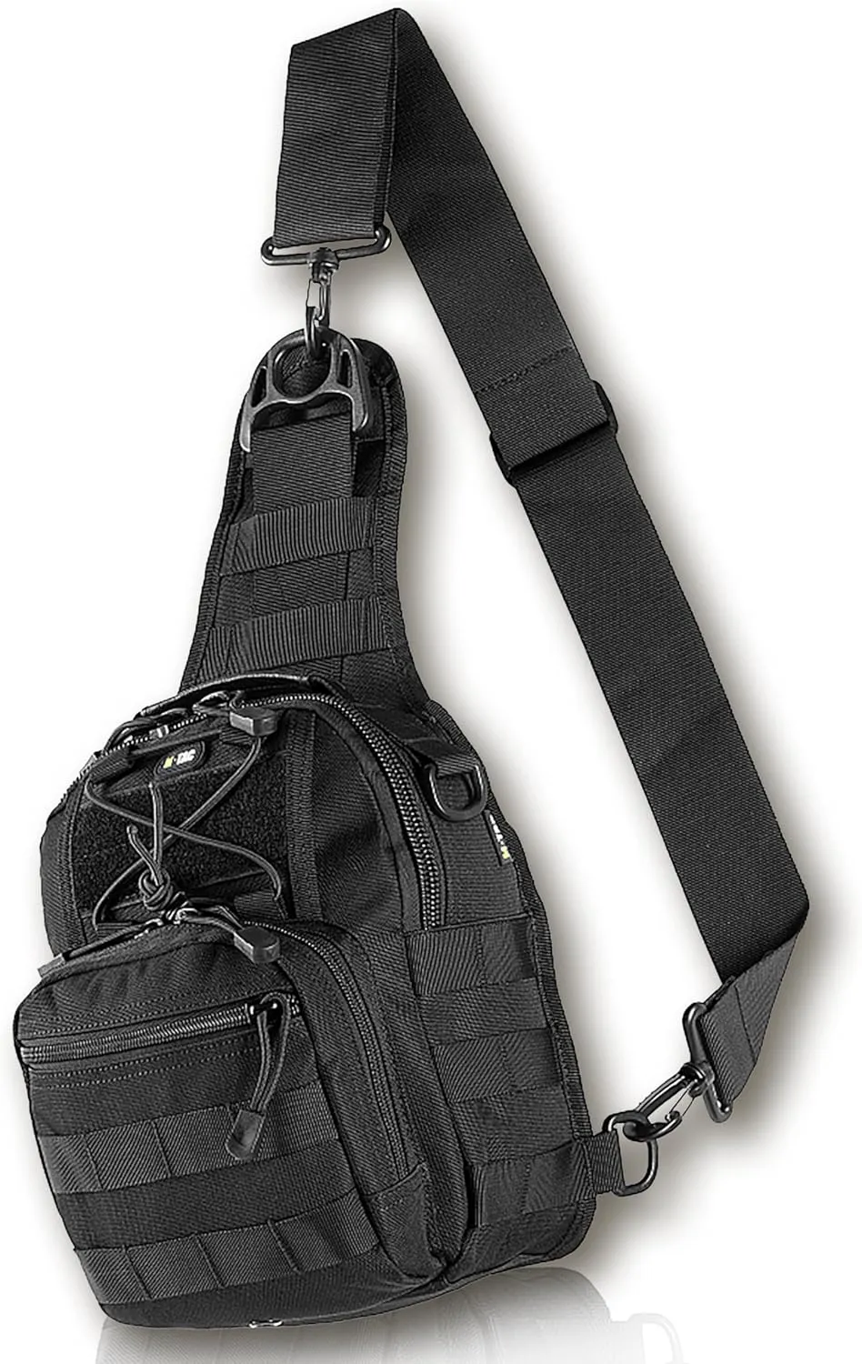 M-Tac Tactical Crossbody Black Sling Bag for Men - Military Backpack EDC Chest Bag Pack Travel Sling Shoulder Bag