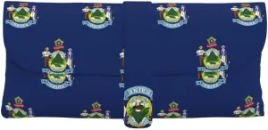 Maine State Flag Sunglasses Holder Soft Slim Travel Eyeglass Case For Men And Women
