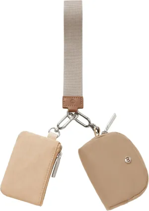 MAMONA Keychain Wallet - Mini Zip Around Wristlet Wallets with Detachable Dual Pouch - Ideal Portable Coin Purse for Women and Men