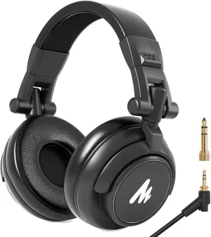 MAONO 50MM Drivers Studio Headphones AU-MH601 Over Ear Stereo Monitor Closed Back Headphones for Music, DJ, Podcast (Black)