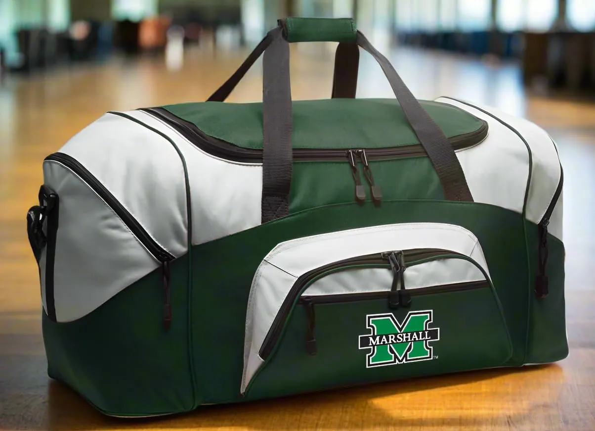 Marshall University Suitcase Duffle Bag Large Marshall Duffel Gift Idea for Her or Him (Green)