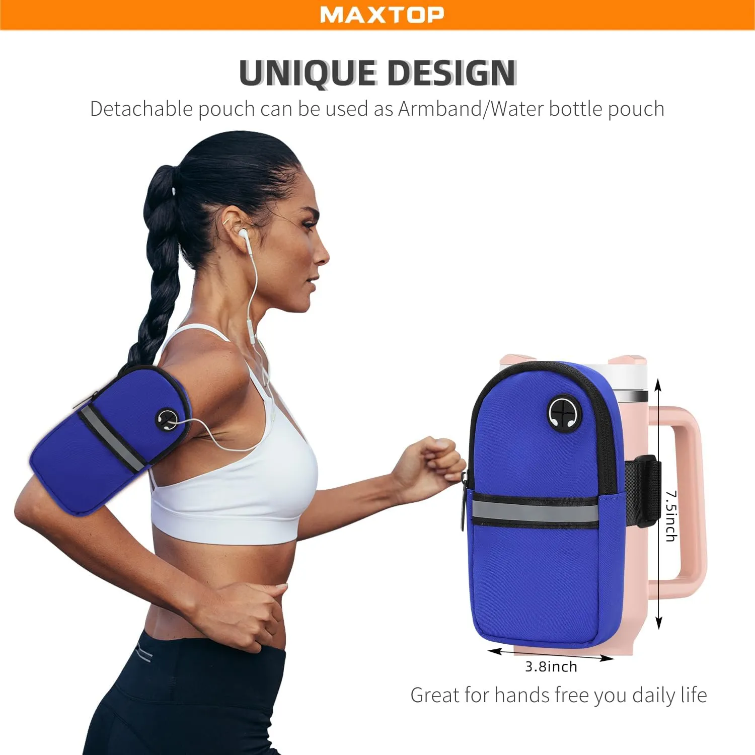 MAXTOP Sling Backpack Crossbody Sling Bag with Detachable Phone Bag for Unisex Multipurpose Travel Hiking Chest Bag