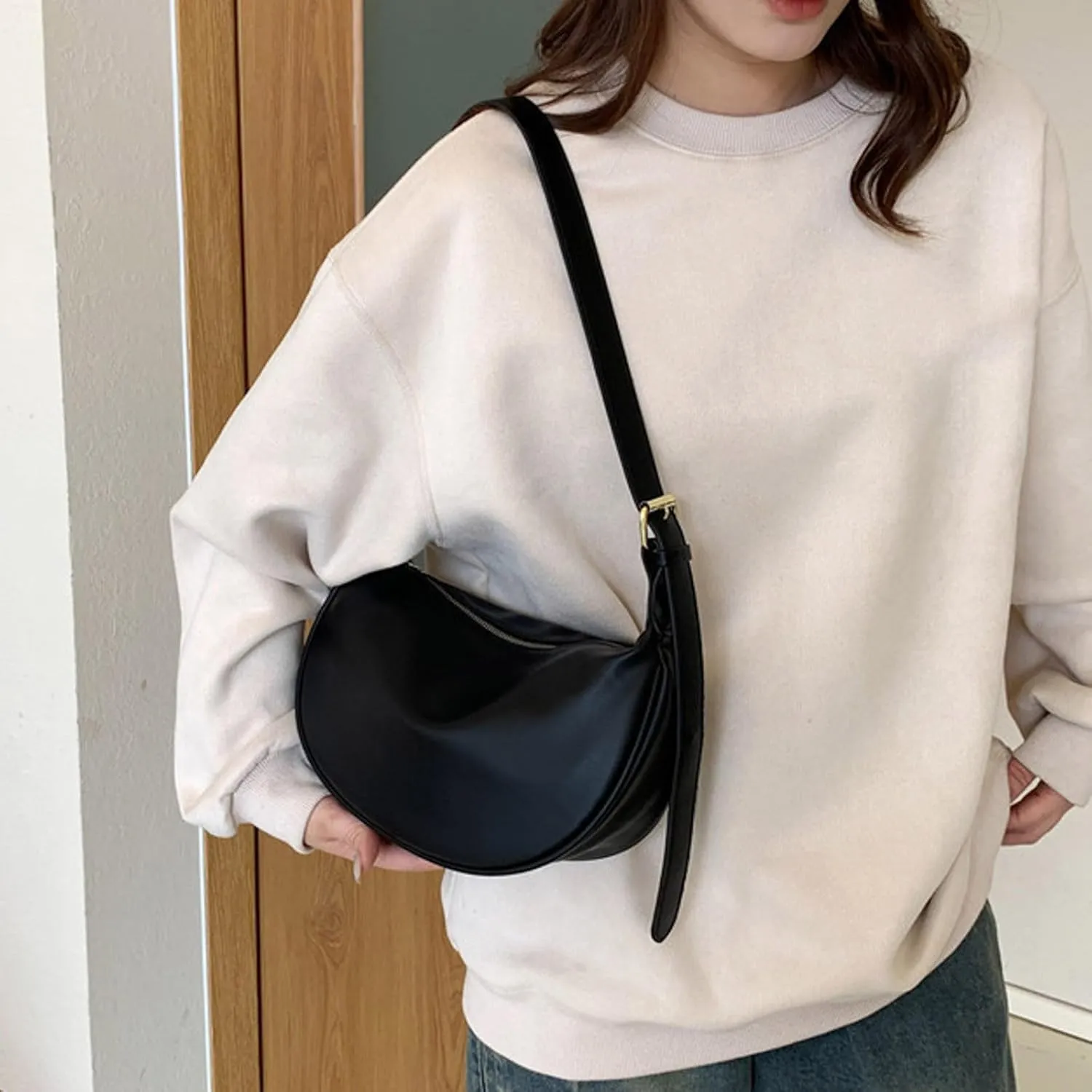 Medium Hobo Bags for Women Top Handle Satchel Shoulder Purse Bucket Handbag Unisex Hobo
