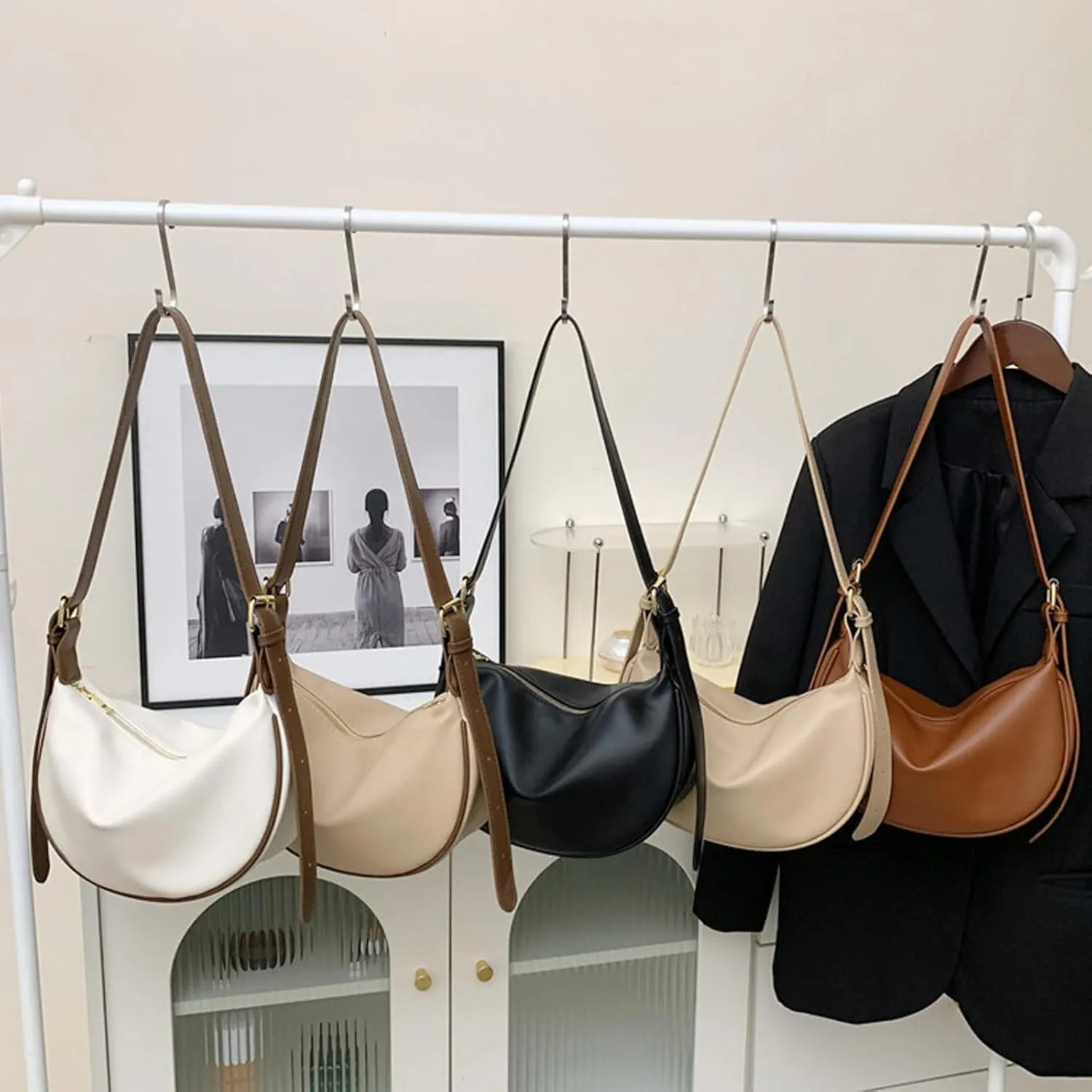 Medium Hobo Bags for Women Top Handle Satchel Shoulder Purse Bucket Handbag Unisex Hobo