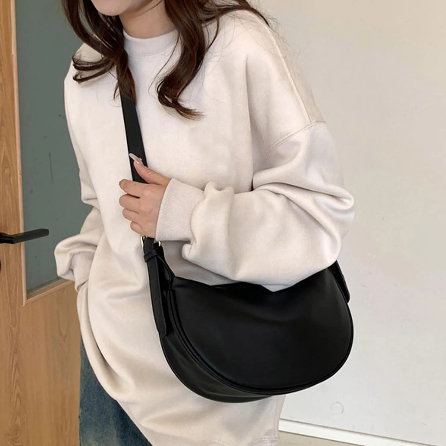 Medium Hobo Bags for Women Top Handle Satchel Shoulder Purse Bucket Handbag Unisex Hobo