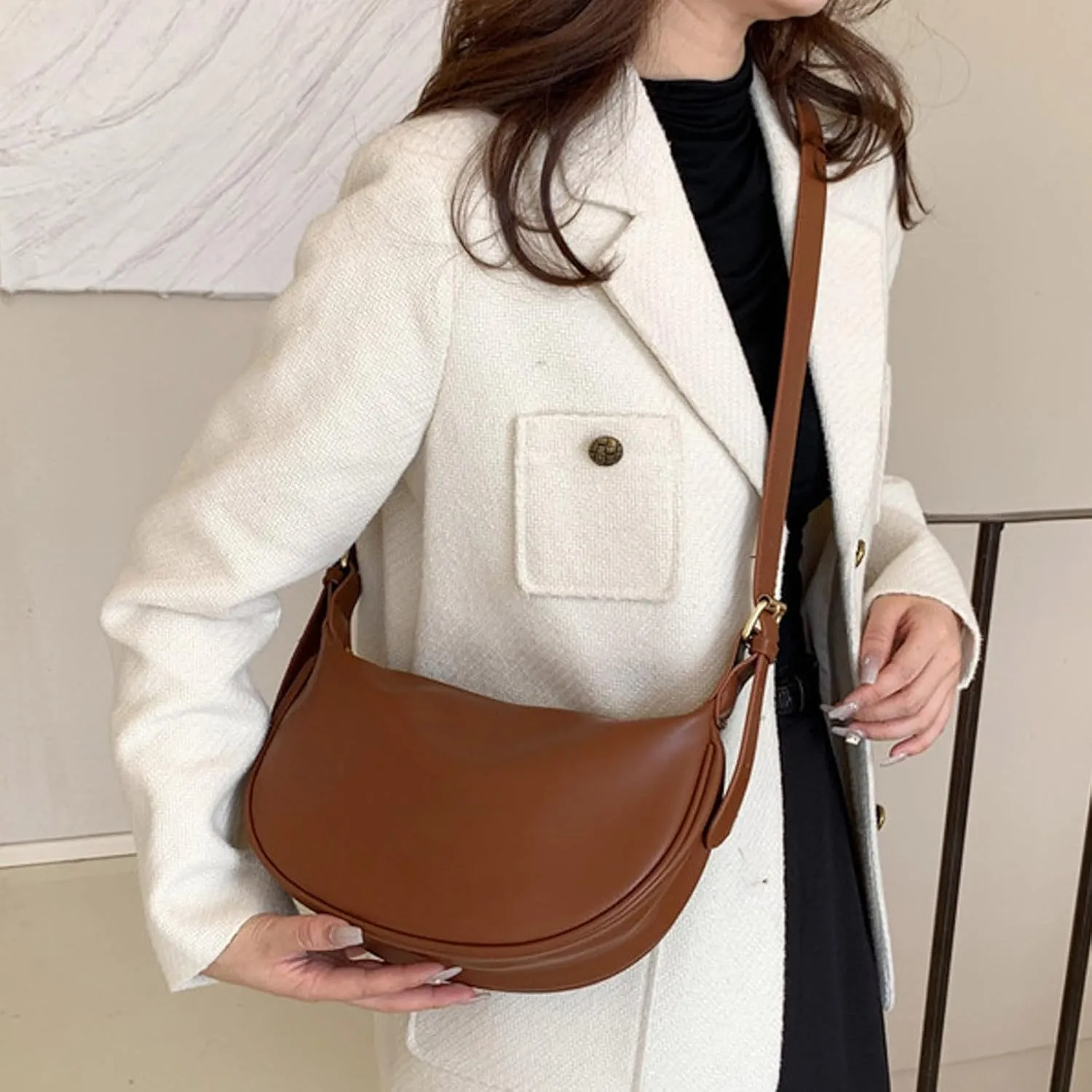 Medium Hobo Bags for Women Top Handle Satchel Shoulder Purse Bucket Handbag Unisex Hobo