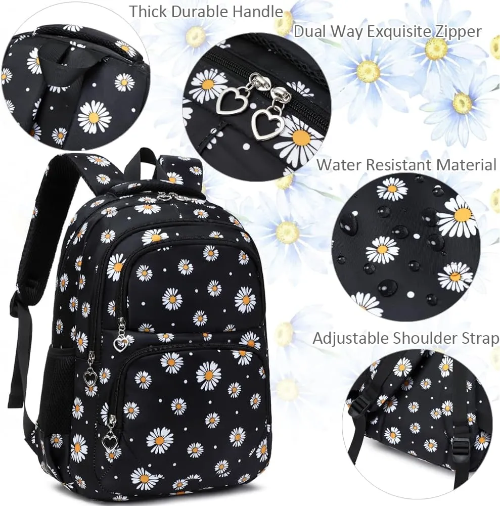 Meisohua Girls Backpack with Lunch Box 3 in 1 Set Kids Backpack for Girls Preschool Kindergarten Elementary School Backpack