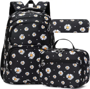 Meisohua Girls Backpack with Lunch Box 3 in 1 Set Kids Backpack for Girls Preschool Kindergarten Elementary School Backpack