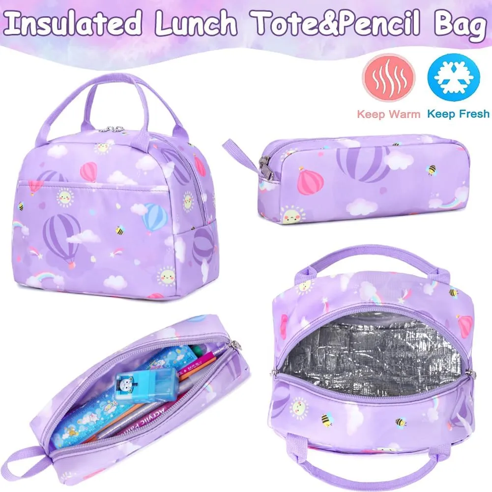 Meisohua Girls School Backpack Set Unicorn Backpack Lightweight Kids School Bookbag Girls Casual Daypack
