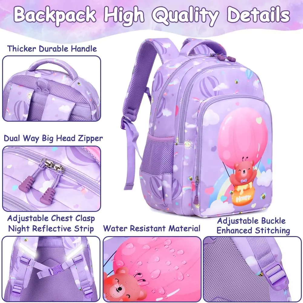 Meisohua Girls School Backpack Set Unicorn Backpack Lightweight Kids School Bookbag Girls Casual Daypack