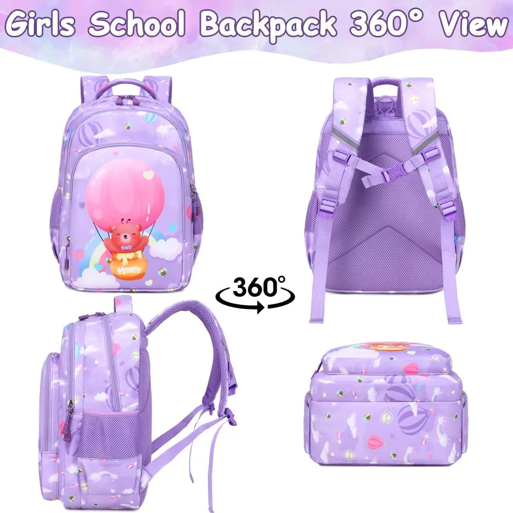 Meisohua Girls School Backpack Set Unicorn Backpack Lightweight Kids School Bookbag Girls Casual Daypack