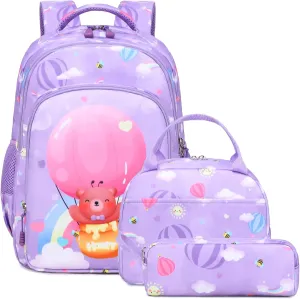 Meisohua Girls School Backpack Set Unicorn Backpack Lightweight Kids School Bookbag Girls Casual Daypack