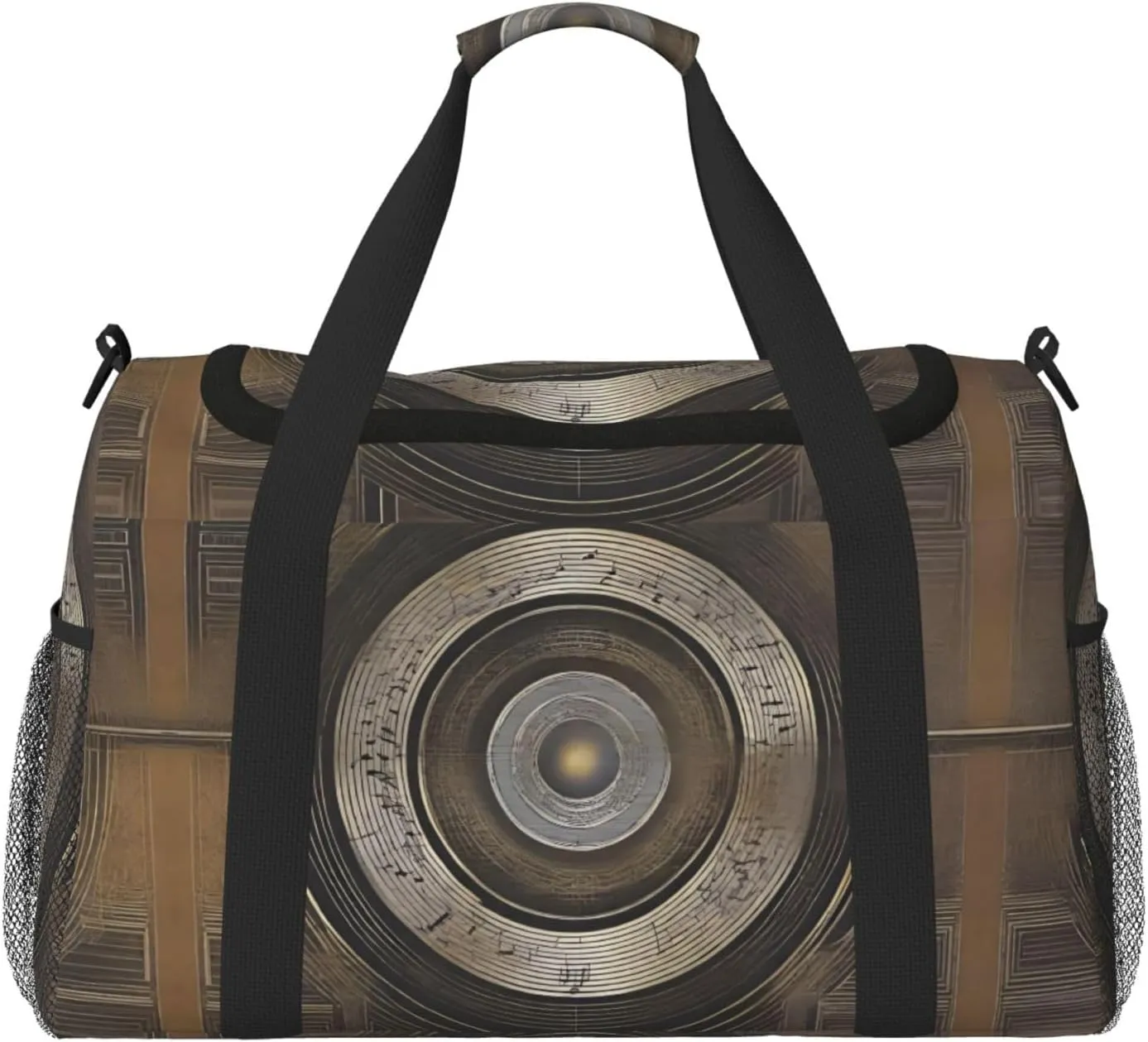 Melodic Tunes Large Capacity Crossbody Travel Bag with Nylon Zippers, Shoulder Strap, and Multiple Pockets
