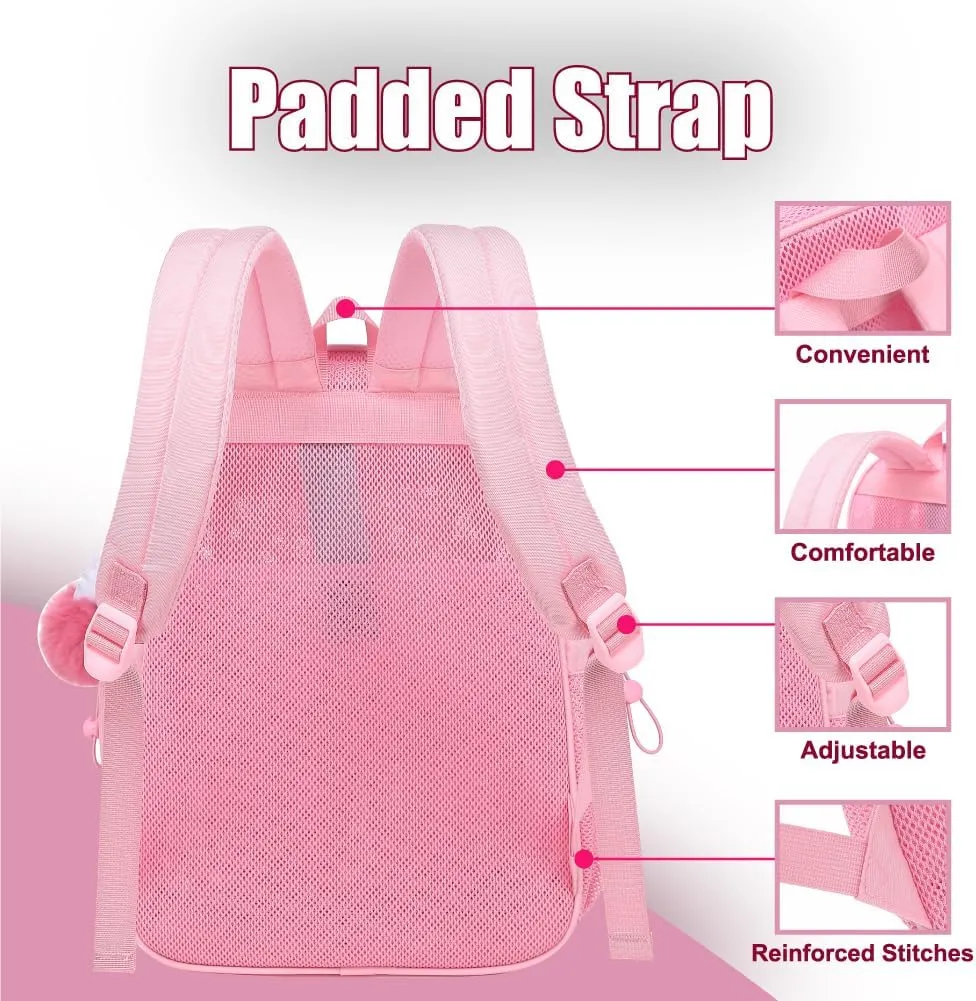 Mesh Backpack for Girls Boys, Heavy Duty Semi-Transparent Mesh Bookbag Womens Mens Mesh Backpacks for School, Sports, Beach, Swimming, Travel Pink