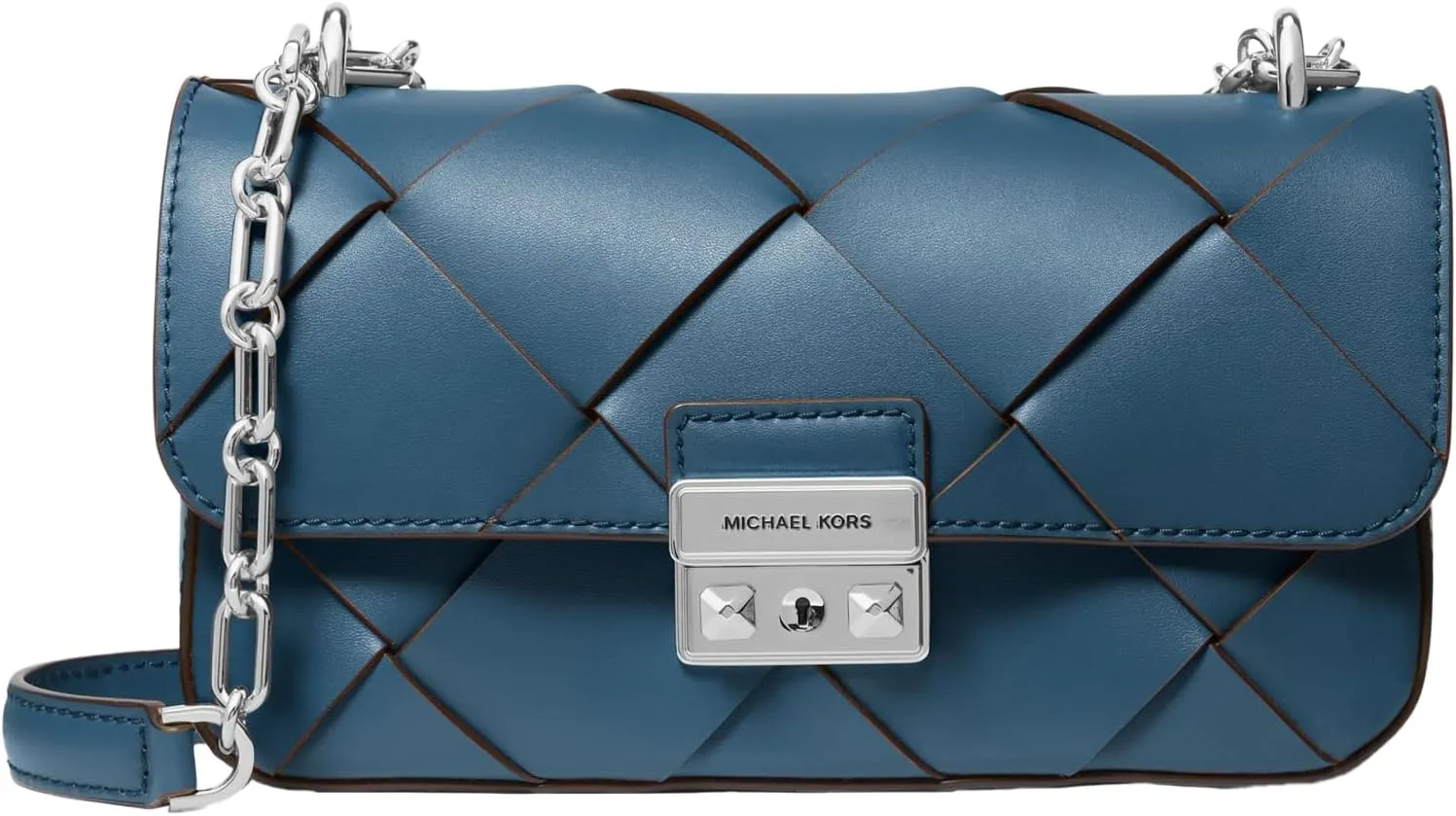 Michael Kors Tribeca Small Woven Convertible Chain Shoulder Bag
