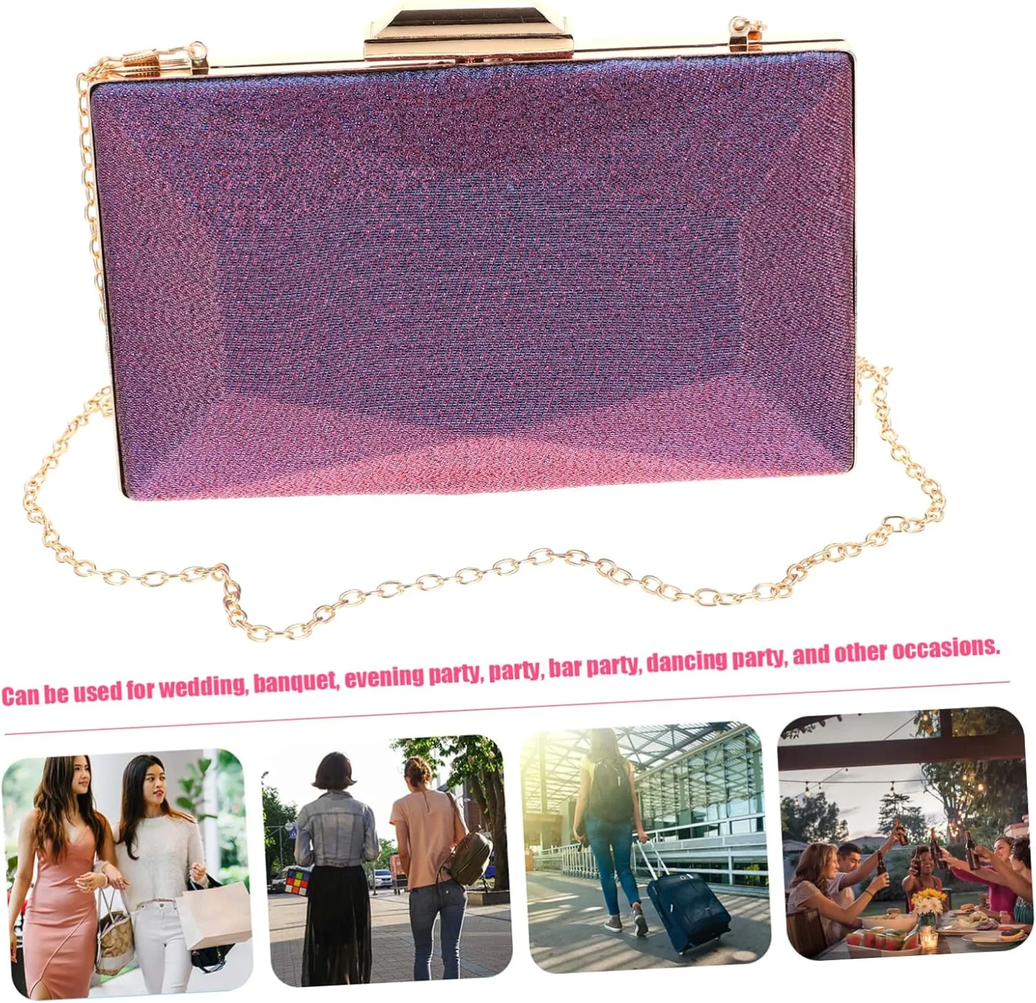 Mikinona 1Pc dinner bag carteras para mujer de colgar hombro women's crossbody bag silver crossbody purse Cross