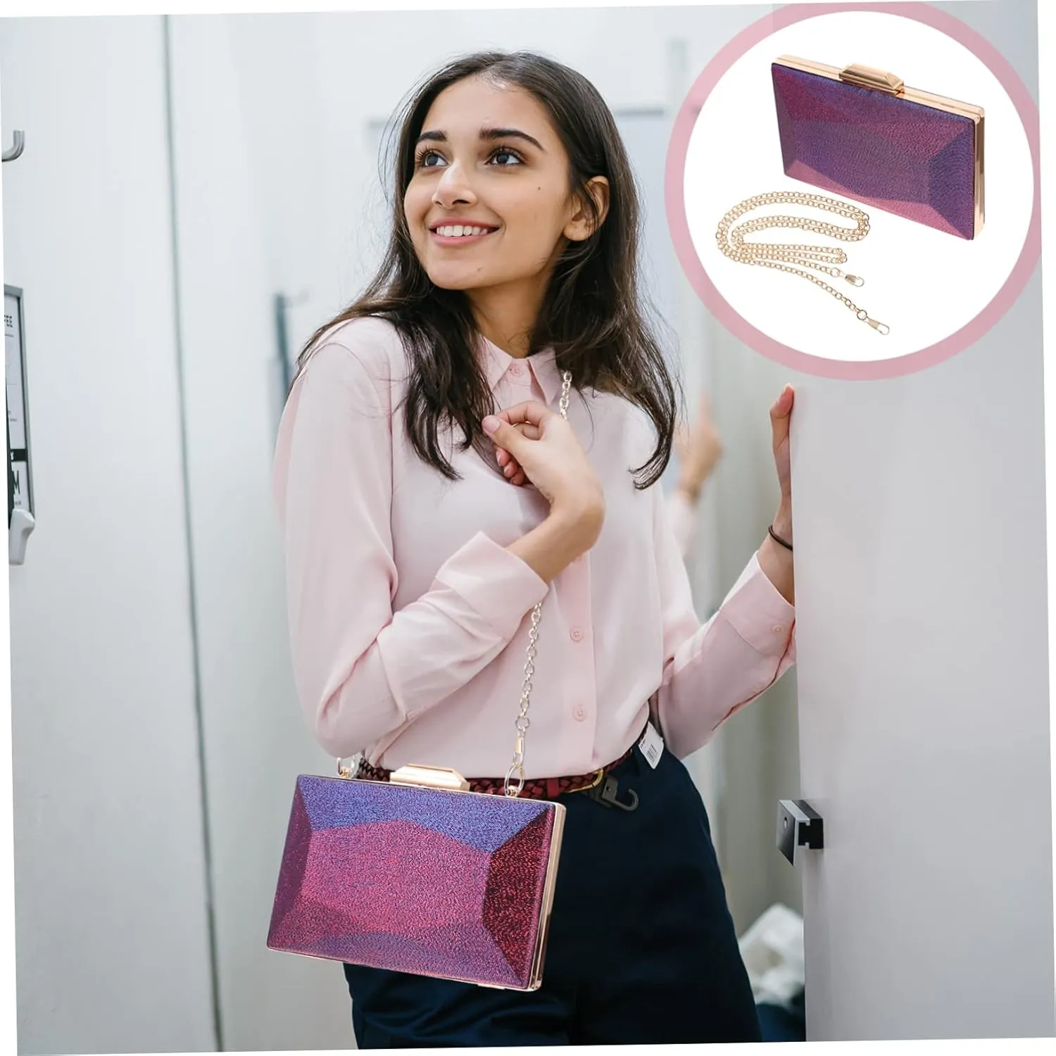 Mikinona 1Pc dinner bag carteras para mujer de colgar hombro women's crossbody bag silver crossbody purse Cross