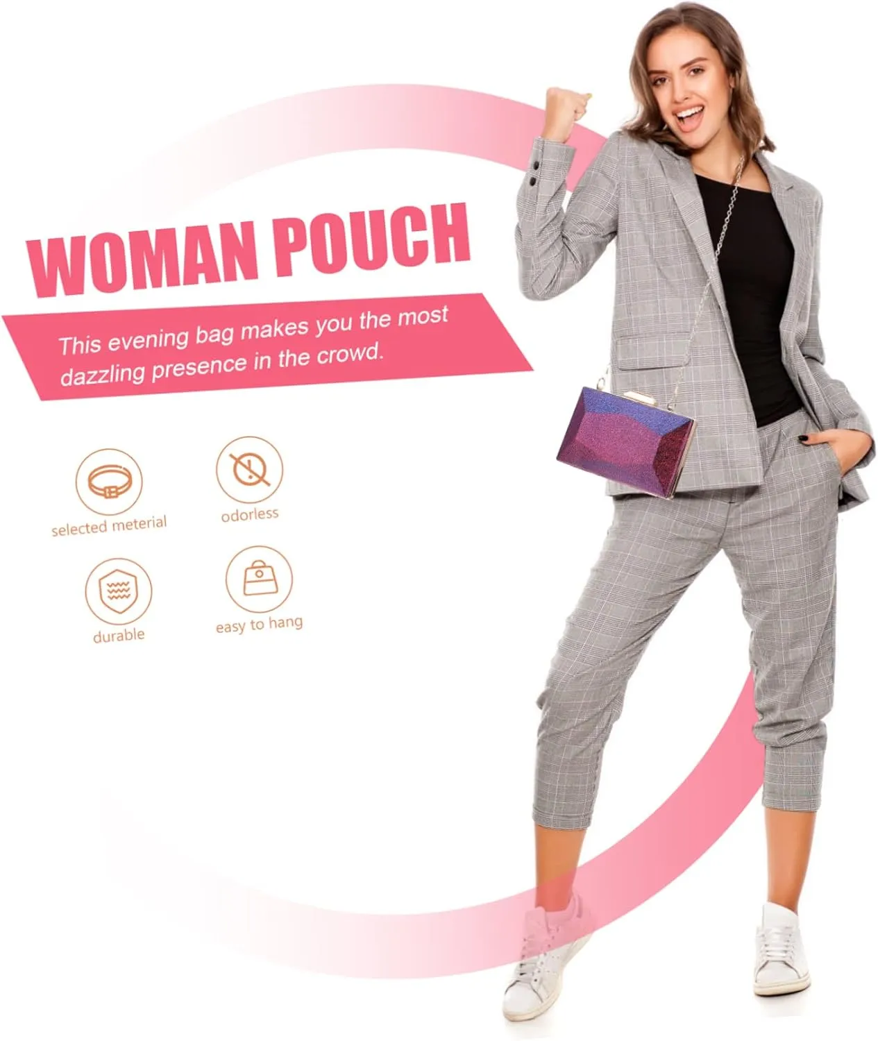 Mikinona 1Pc dinner bag carteras para mujer de colgar hombro women's crossbody bag silver crossbody purse Cross
