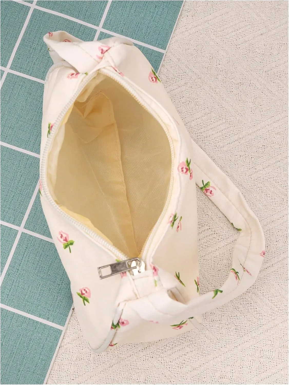 Milumia Women's Floral Print Shoulder Handbag Zipper Hobo Small Purse