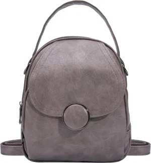 Mini Backpack Purse for Women, Convertible Small Fashion Backpack with Detachable Shoulder Strap, Khaki