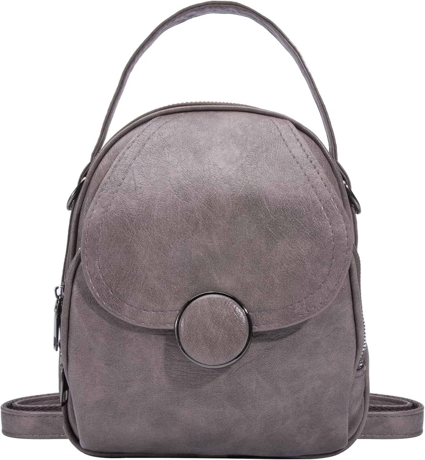 Mini Backpack Purse for Women, Convertible Small Fashion Backpack with Detachable Shoulder Strap, Khaki