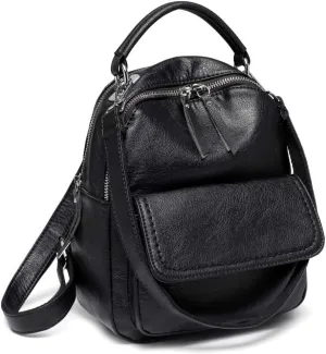 Mini Backpack Purse,ChaseChic PU Leather Women Convertible Shoulder Bag 2 ways