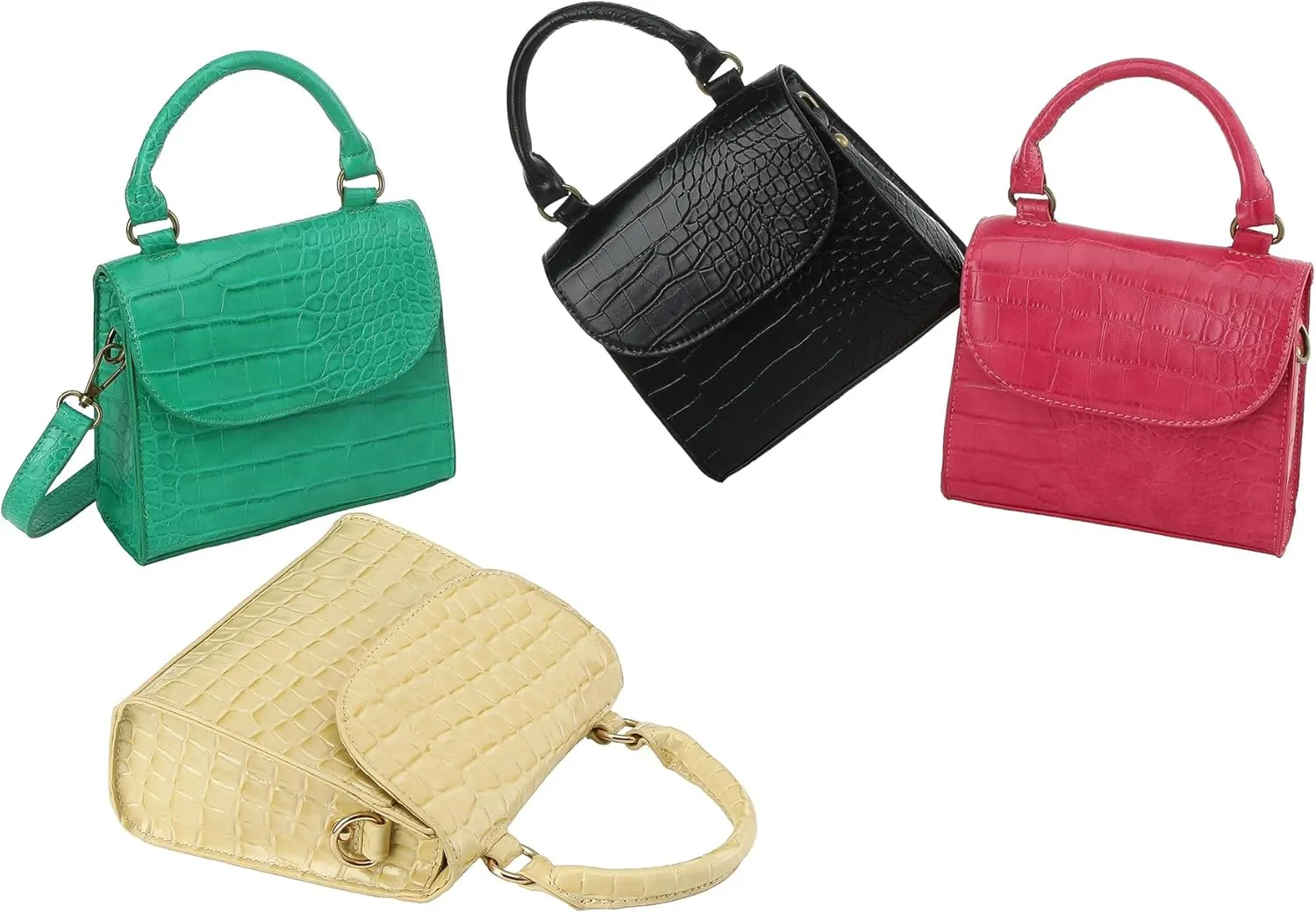 Mini Top Handle Bag for Women Faux Leather Small Crossbody Purse Girls Tote Handbags