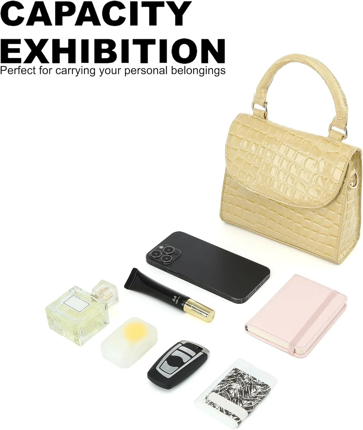 Mini Top Handle Bag for Women Faux Leather Small Crossbody Purse Girls Tote Handbags