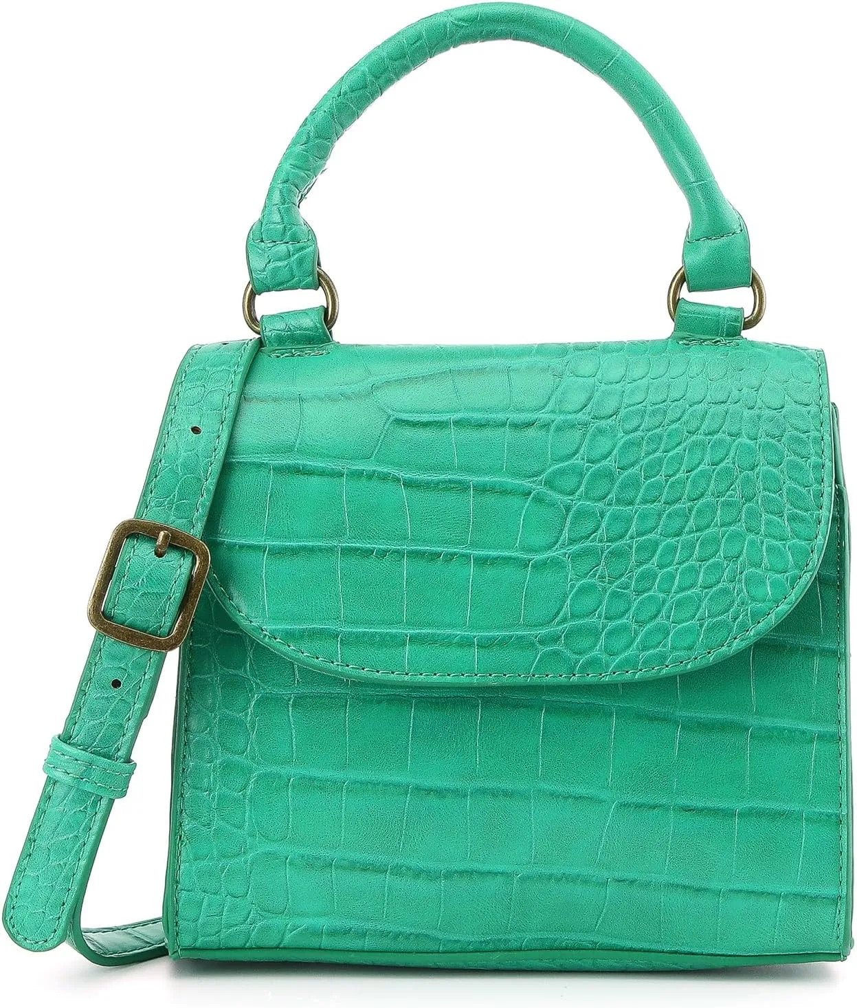 Mini Top Handle Bag for Women Faux Leather Small Crossbody Purse Girls Tote Handbags
