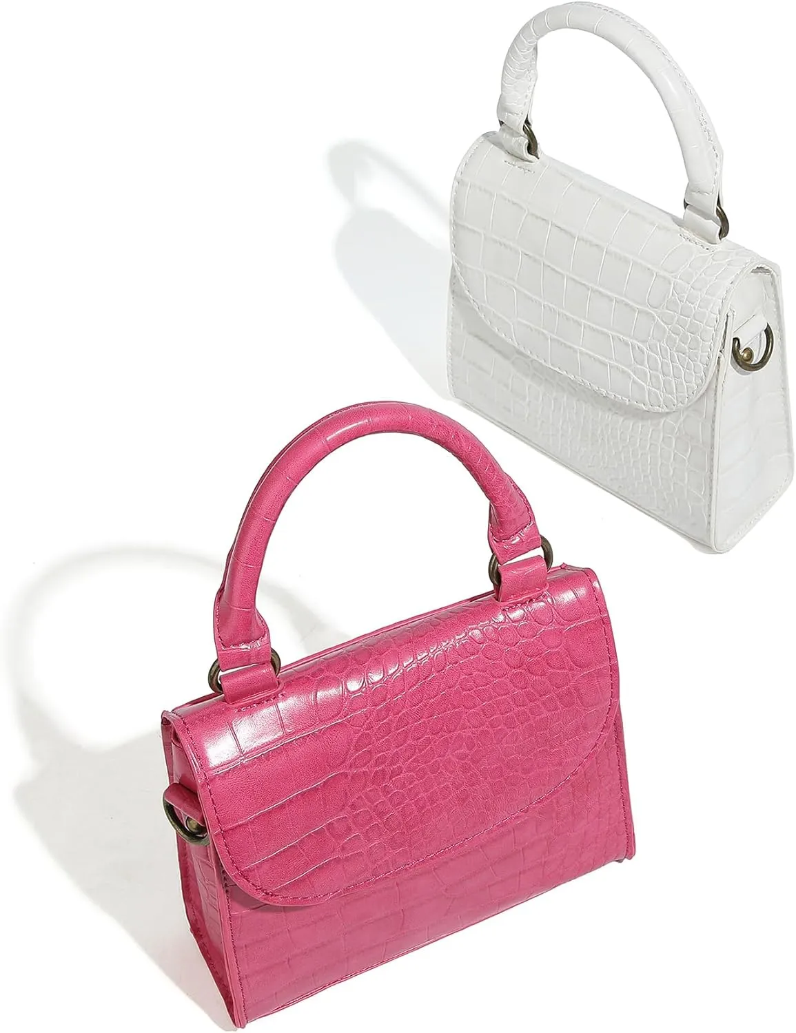 Mini Top Handle Bag for Women Faux Leather Small Crossbody Purse Girls Tote Handbags