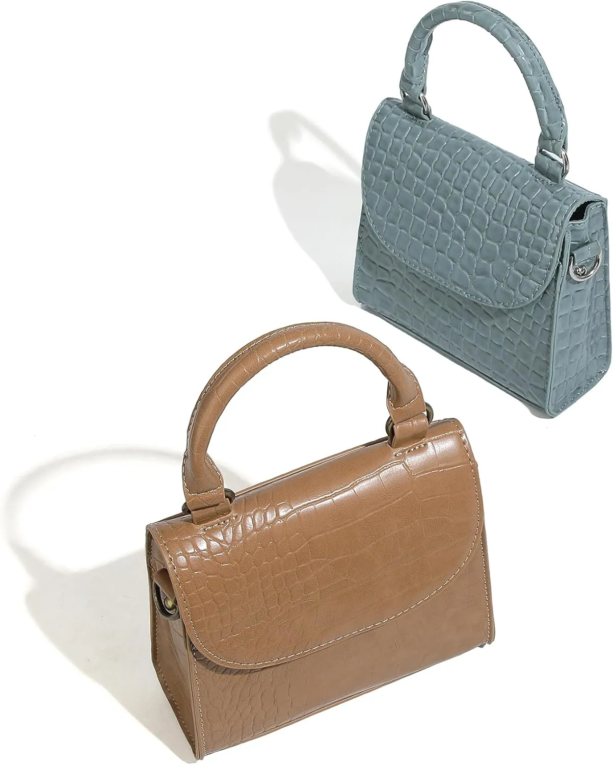 Mini Top Handle Bag for Women Faux Leather Small Crossbody Purse Girls Tote Handbags