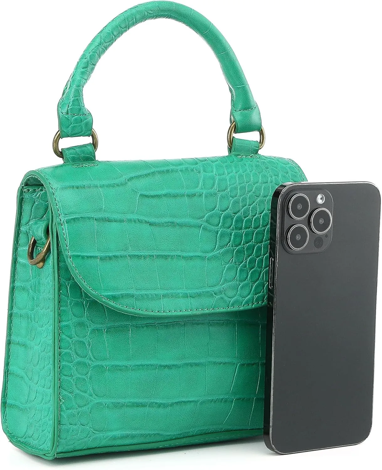 Mini Top Handle Bag for Women Faux Leather Small Crossbody Purse Girls Tote Handbags