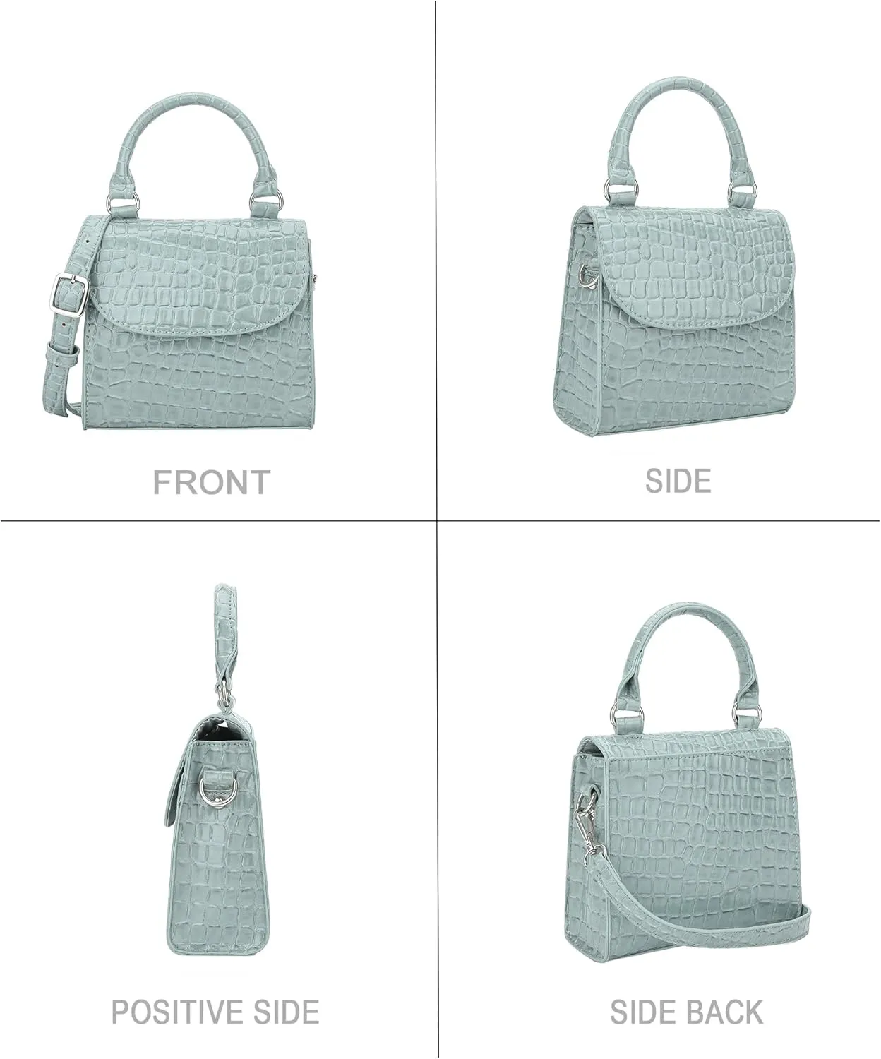 Mini Top Handle Bag for Women Faux Leather Small Crossbody Purse Girls Tote Handbags