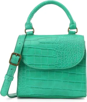 Mini Top Handle Bag for Women Faux Leather Small Crossbody Purse Girls Tote Handbags